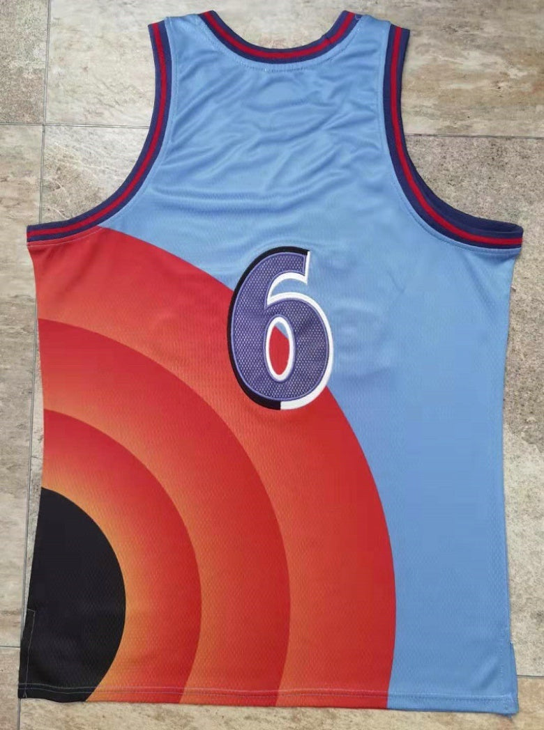 Tune Squad #6 James James Tune Squad 2 6# Blue Embroidered Style 3