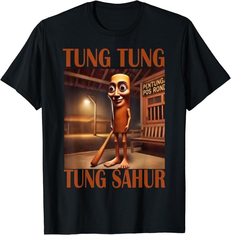 Tung Tung Tung Sahur T-Shirt | Unisex Cotton Tee Gift, Crewneck, Short Sleeve Hoodie, Sweatshirt | WearSparks.com