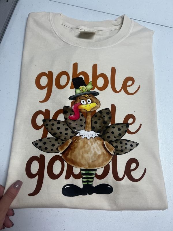 Turkey Gobble Comfort Colors T-Shirt Hoodie, Sweatshirt | WearSparks.com