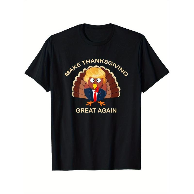 Turkey Trump Make Thanksgiving Great Again T-shirt T-Shirt Comfortable, Printed, Stylish 220g made in usa Hoodie, Sweatshirt