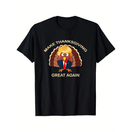 Turkey Trump Make Thanksgiving Great Again T-shirt T-Shirt Comfortable, Printed, Stylish 220g made in usa Hoodie, Sweatshirt