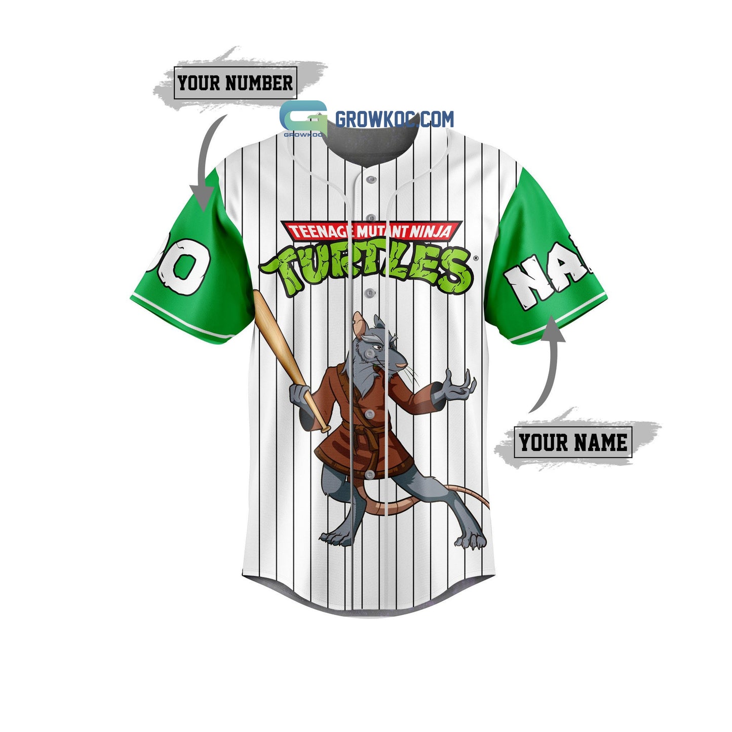 Turtles Teenage Mutant Ninja Catch It Dudes Personalized Baseball Jersey