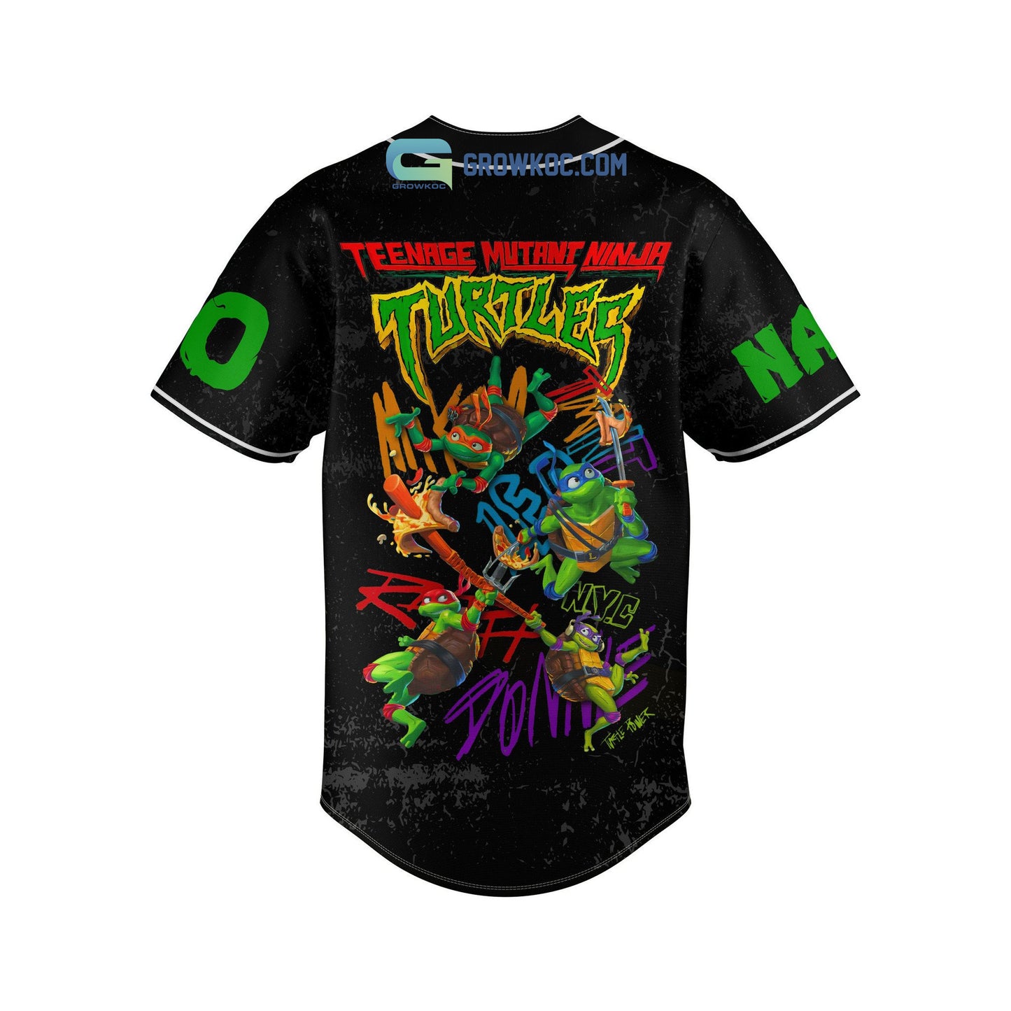 Turtles Teenage Mutant Ninja Personalized Baseball Jersey