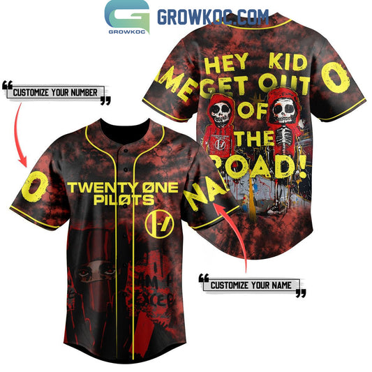 Twenty One Pilots Hey Kid Get Out Of The Road Personalized Baseball Jersey