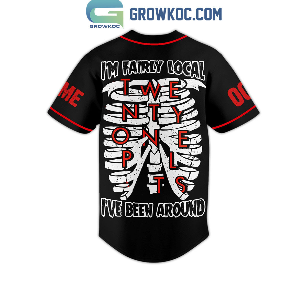 Twenty One Pilots I’m Fairly Local I’ve Been Around Personalized Baseball Jersey