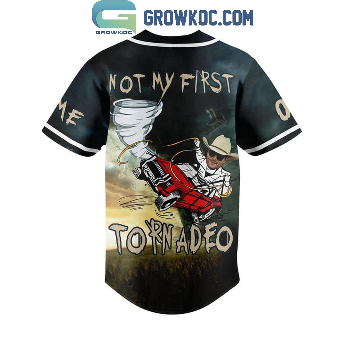 Twisters Not My First Tornadeo Personalized Baseball Jersey