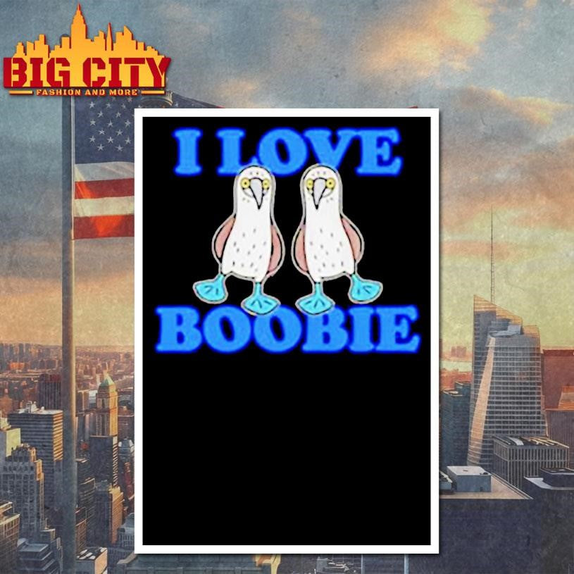 Two Penguins I love Boobies funny shirt