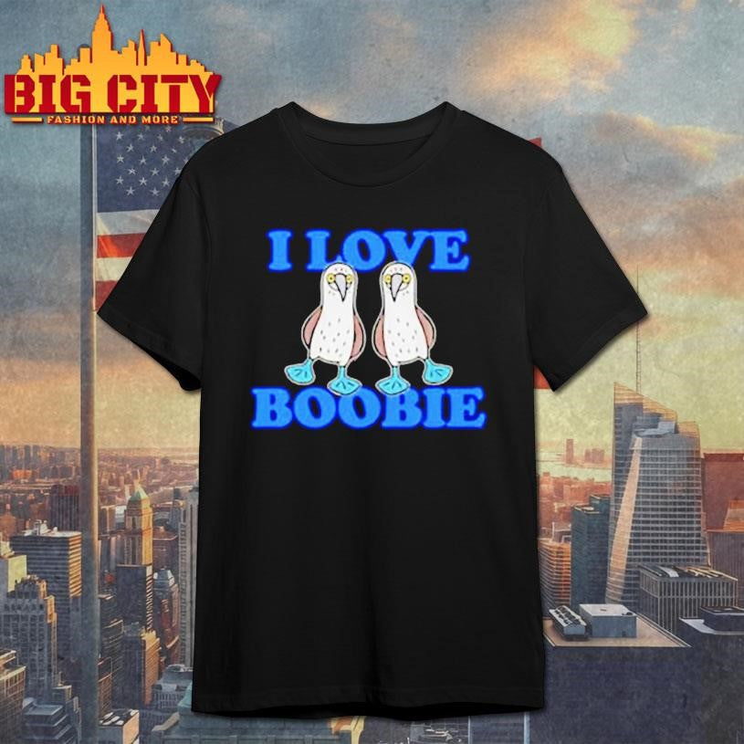 Two Penguins I love Boobies funny shirt