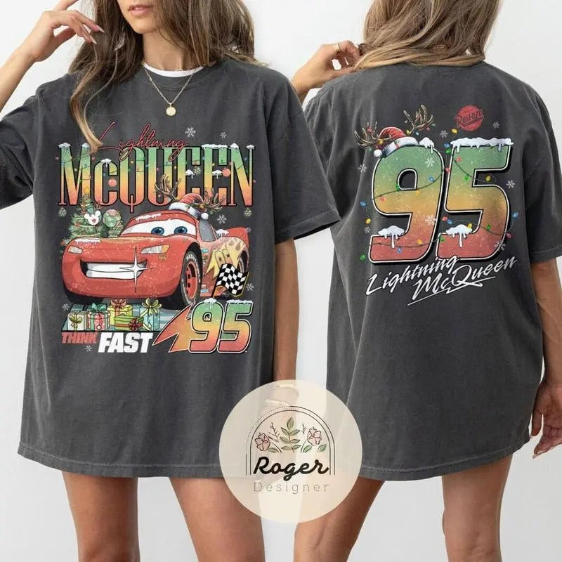 Two-sided Cars Christmas Shirt, McQueen Radiator Spring Cars Land Family Vacation 2024 Hoodie, Sweatshirt | WearSparks.com
