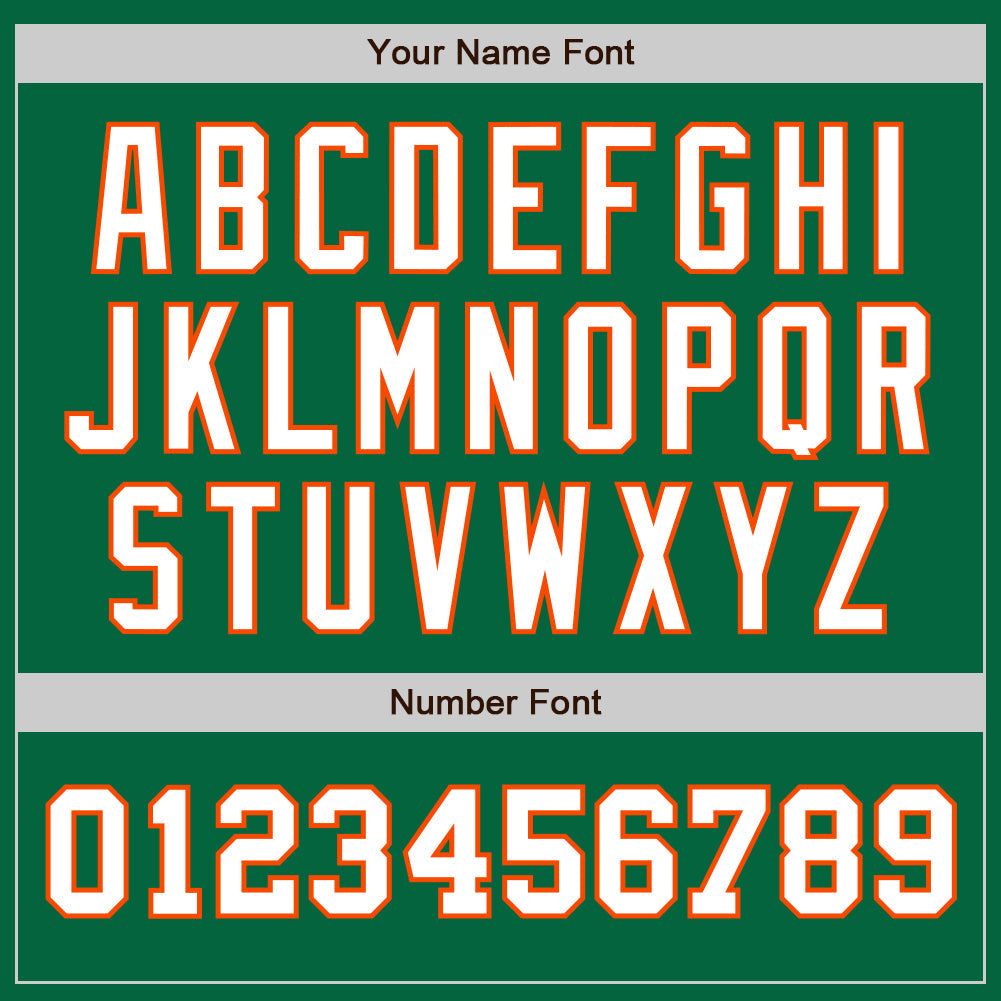 Custom Kelly Green White-Orange Authentic Two Tone Baseball Jersey T-Shirts, Hoodie, Sweatshirt | WearSparks.com (Image 5)