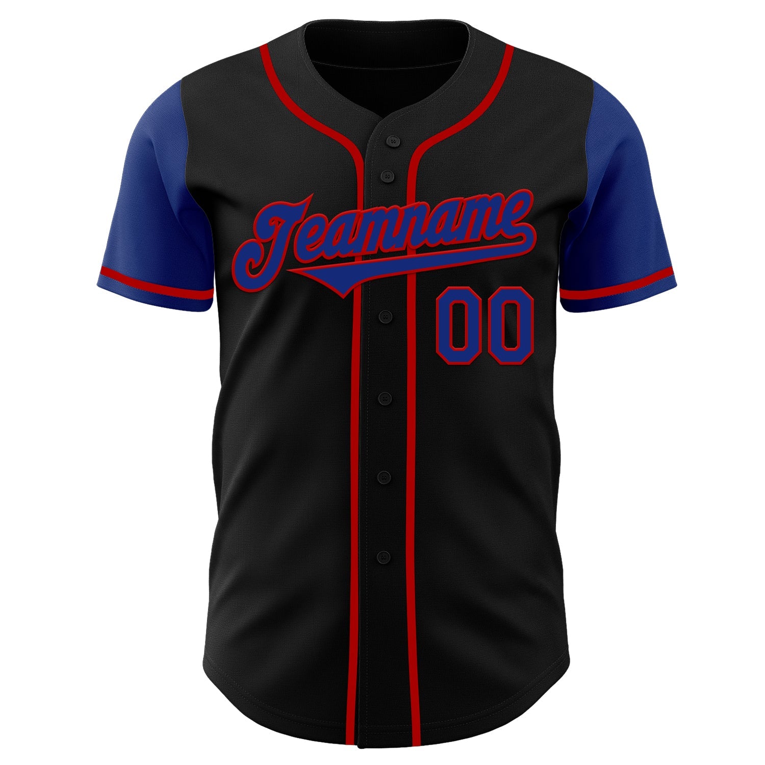 Custom Black Royal-Red Authentic Two Tone Baseball Jersey T-Shirts, Hoodie, Sweatshirt | WearSparks.com (Image 2)
