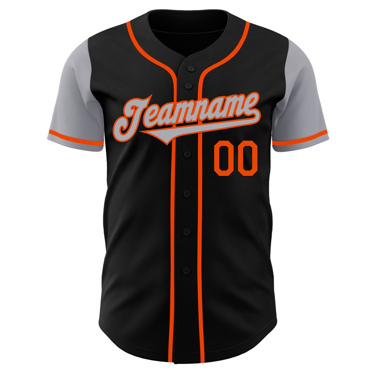 Custom Black Gray-Orange Authentic Two Tone Baseball Jersey T-Shirts, Hoodie, Sweatshirt | WearSparks.com (Image 2)