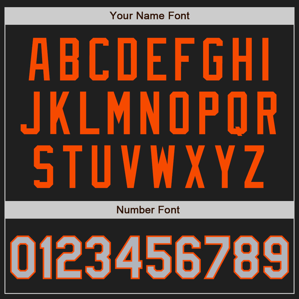 Custom Black Gray-Orange Authentic Two Tone Baseball Jersey T-Shirts, Hoodie, Sweatshirt | WearSparks.com (Image 5)