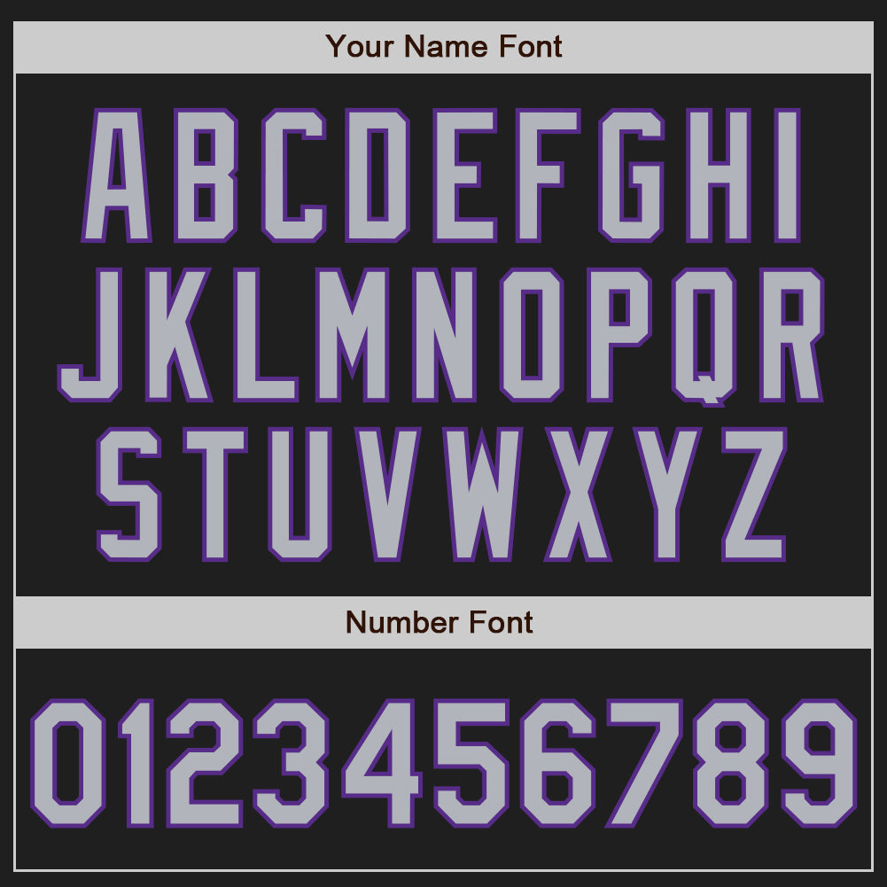 Custom Black Gray-Purple Authentic Two Tone Baseball Jersey T-Shirts, Hoodie, Sweatshirt | WearSparks.com (Image 5)