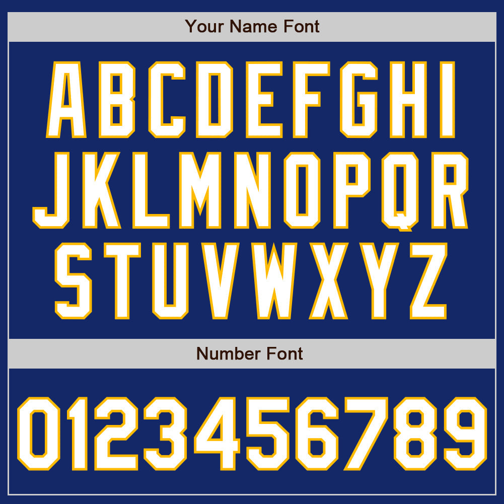 Custom Royal Gold Pinstripe White Authentic Two Tone Baseball Jersey