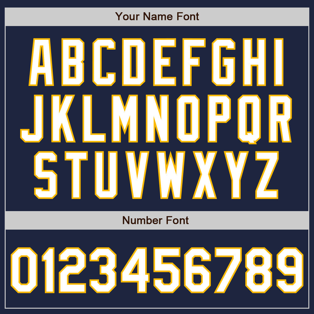 Custom Navy Gold Pinstripe White Authentic Two Tone Baseball Jersey