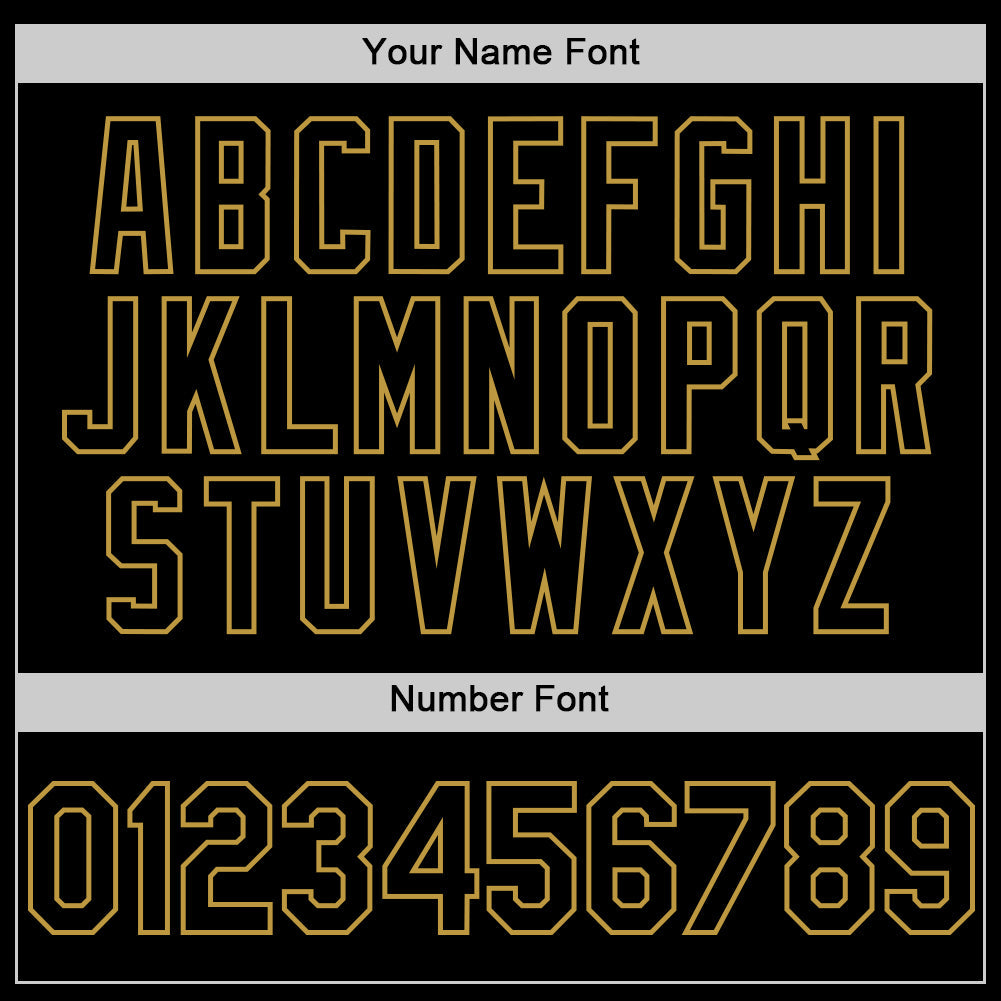 Custom Black Old Gold-Orange Digital Camo Two Tone Authentic Baseball Jersey