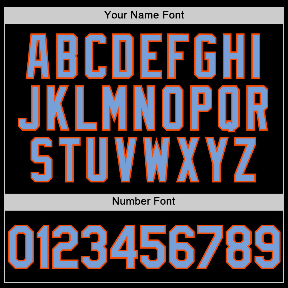 Custom Black Powder Blue Orange-White Digital Camo Two Tone Authentic Baseball Jersey