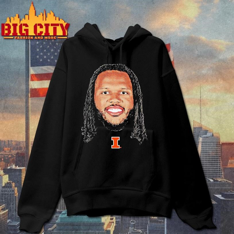 Ty Rodgers Llinois Fighting Illini Portrait Big Head Shirt