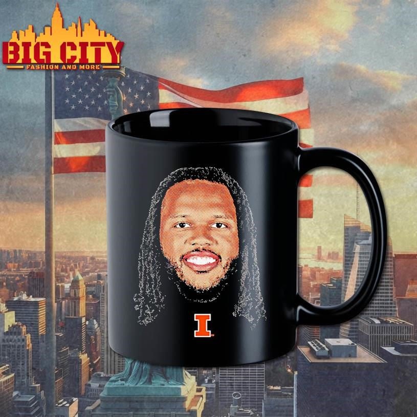 Ty Rodgers Llinois Fighting Illini Portrait Big Head Shirt