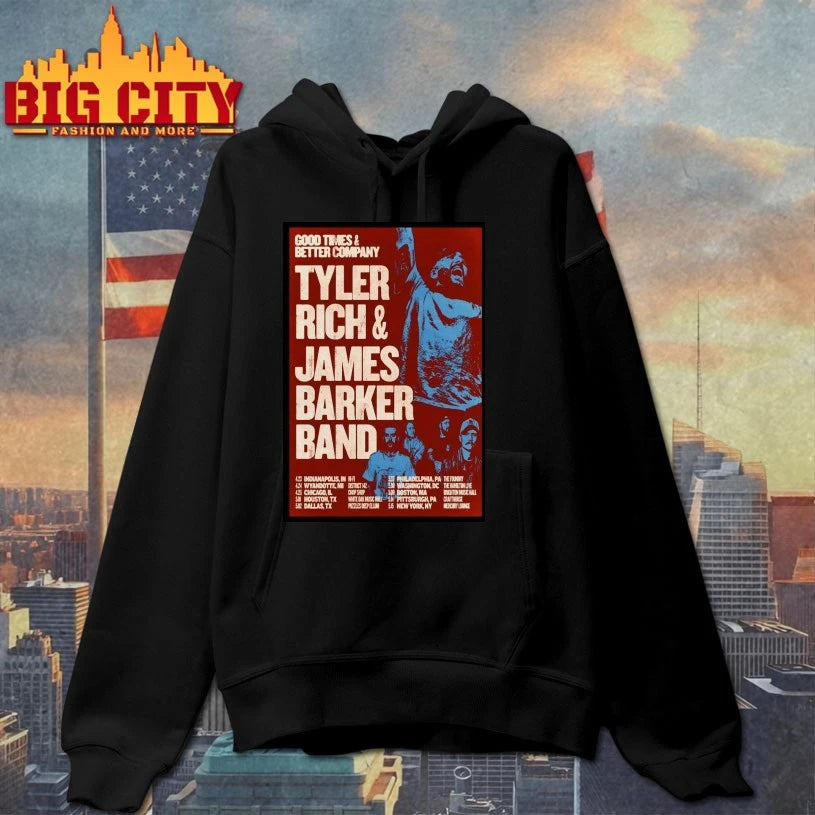 Tyler Rich James Barker Band Good Times And Better Company 2026 Tour Poster shirt