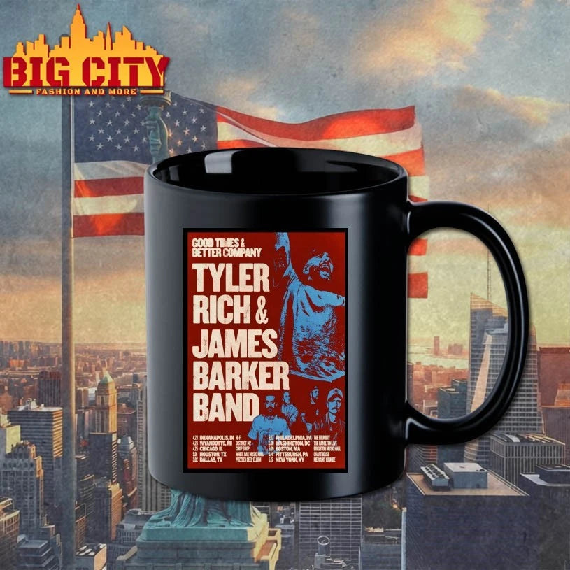 Tyler Rich James Barker Band Good Times And Better Company 2026 Tour Poster shirt