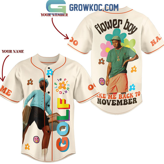 Tyler The Creator Flower Boy Take Me Back To November Personalized Baseball Jersey