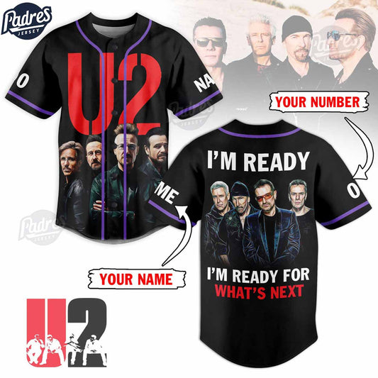 U2I’m Ready For What’s Next Custom Baseball Jersey - Padres Jersey Oasis: Elevate Your Baseball Style Game... (Image 1)
