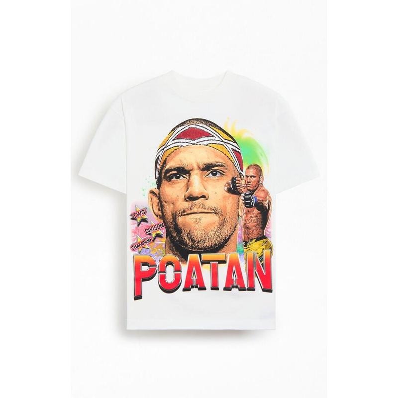 UFC Men's Alex Pereira Poatan Stare T-Shirt - Multicolor Hoodie, Sweatshirt | WearSparks.com