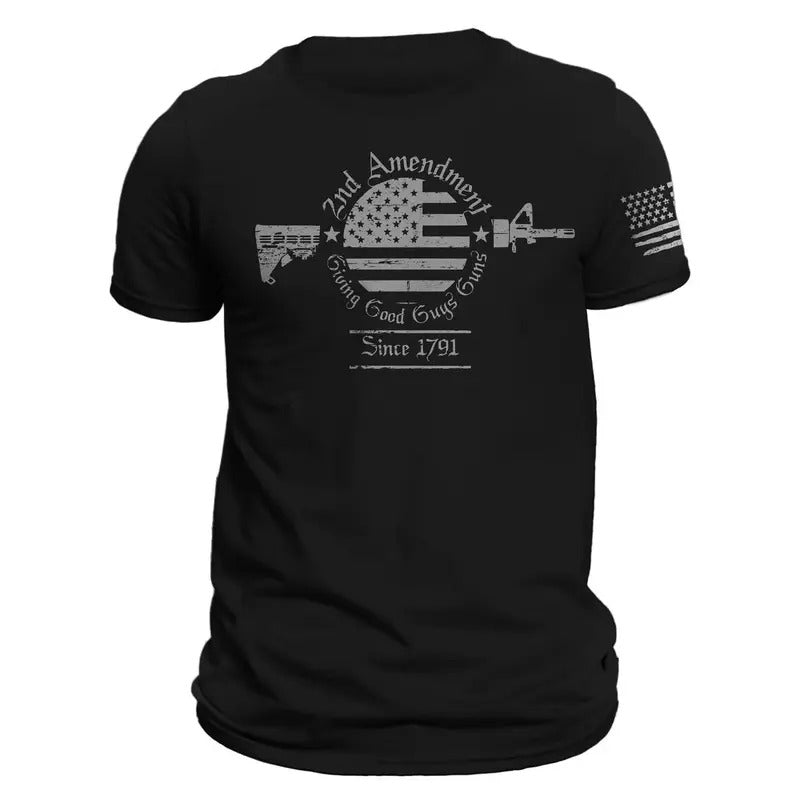 USA 2nd Amendment Giving Good Guys Guns T-Shirt Casual Classic Hoodie, Sweatshirt | WearSparks.com