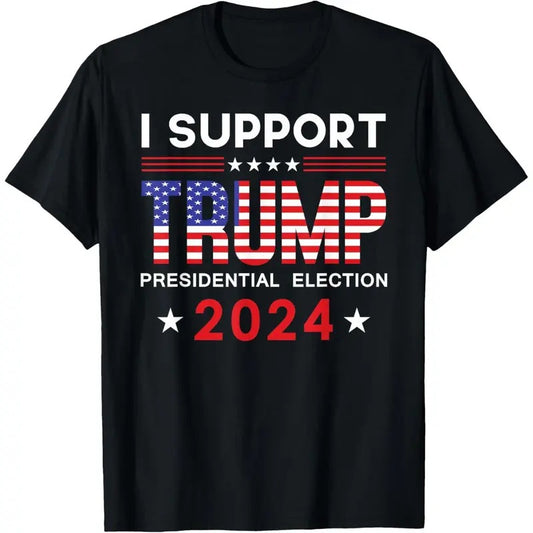 USA Flag I Support Donald Trump Presidential Election 2024 T-Shirt made in usa Hoodie, Sweatshirt | WearSparks.com