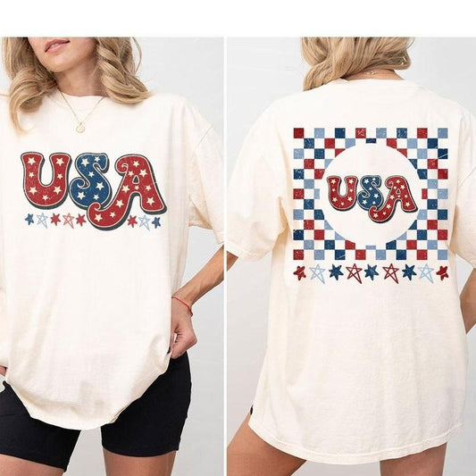 USA Retro Shirts, 4th Of July Shirts, 4th of July Tee, Retro Funny Fourth Shirt, Womens 4th of July T-shirt, America...