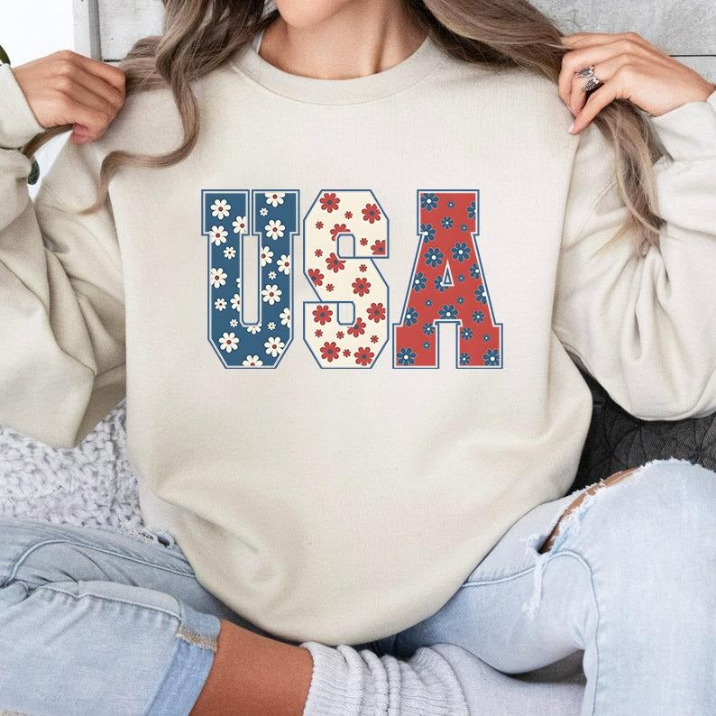 USA Sweatshirt, Retro America Sweatshirt, 4th Of July Sweatshirt, 4th Of July Sublimation Design, America Sweatshirt,...