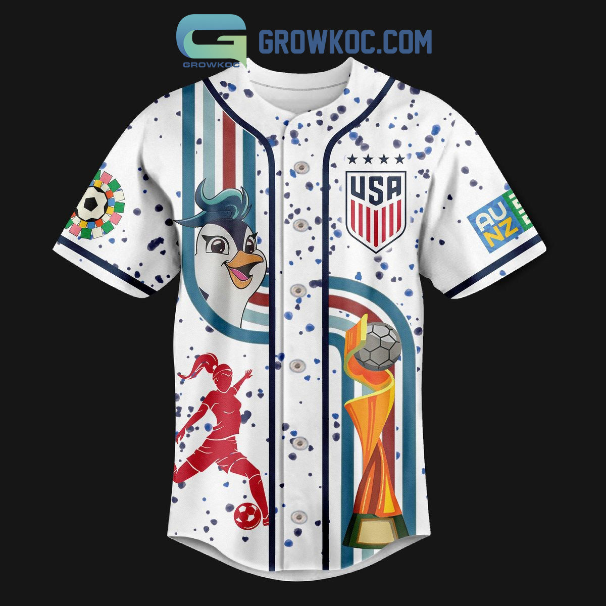 USA Women’s World Cup Personalized Baseball Jersey