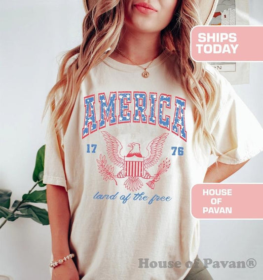 USA shirt, Summer BBQ t-shirt, Red White and Blue sweatshirt, America Tee, Women's 4th of July, Fourth of July Shirt...