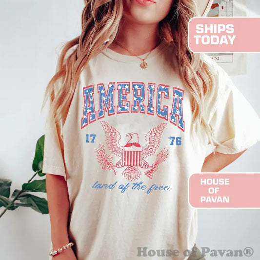 USA shirt, Summer BBQ t-shirt, Red White and Blue, America Tee, Women's 4th of July, Fourth of July Shirt T-Shirt, 1776...