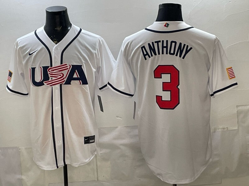 USA Baseball #3 Anthony White 2026 World Baseball Classic 26 World Cup