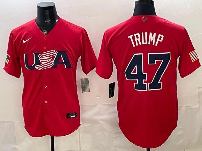 USA Baseball #47 Trump White 2026 World Baseball Classic 26 World Cup