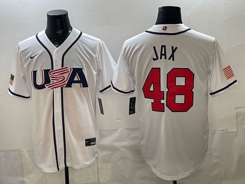 USA Baseball #48 Jax White 2026 World Baseball Classic 26 World Cup
