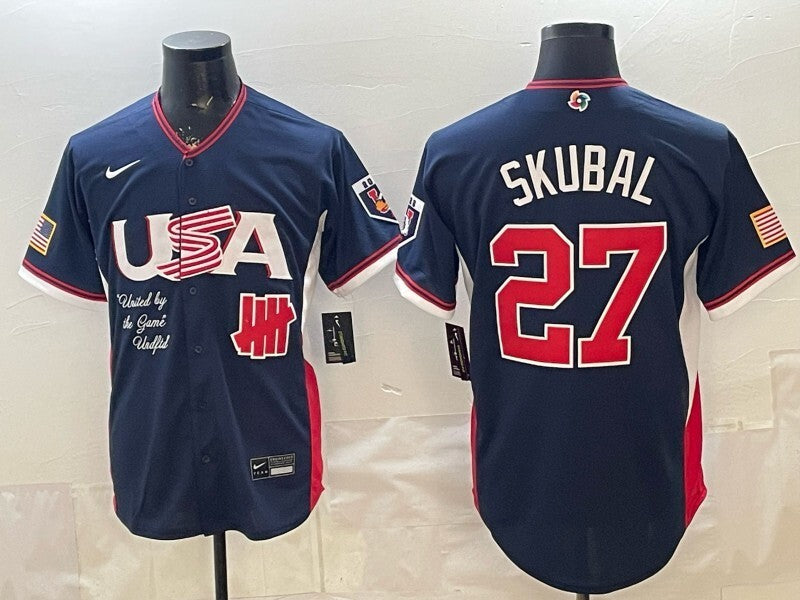 USA Baseball x Undefeated #27 Tarik Skubal Navy 2026 World Baseball 26 World Cup