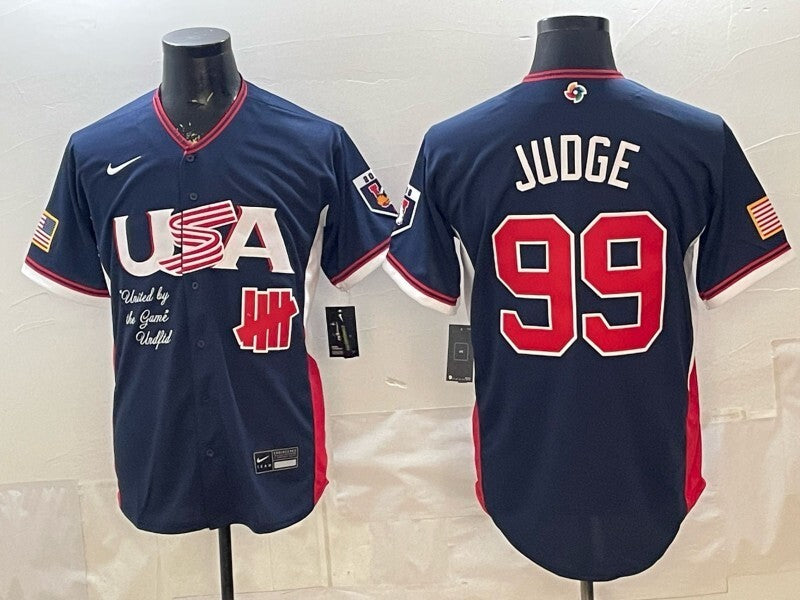 USA Baseball x Undefeated #99 Aaron Judge Navy 2026 World Baseball 26 World Cup