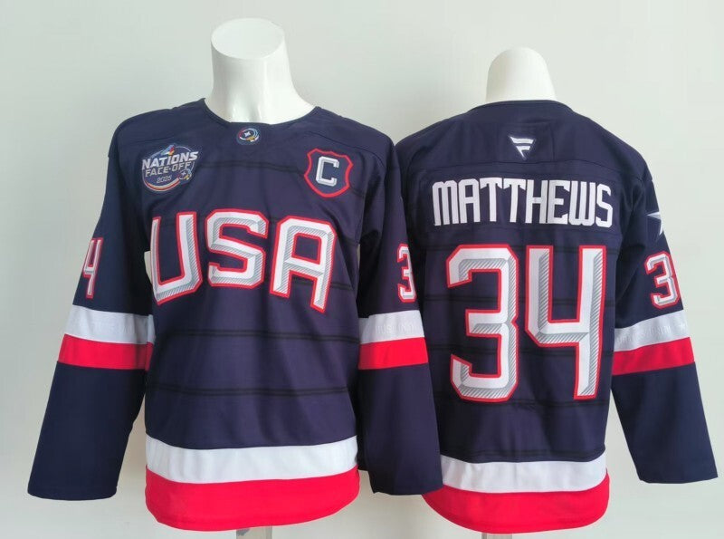 USA #34 Auston Matthews Team USA