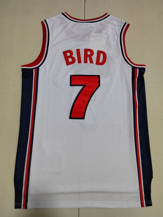USA #7 Bird Dream Team 1 White 7 Retro s-xxl Style 1