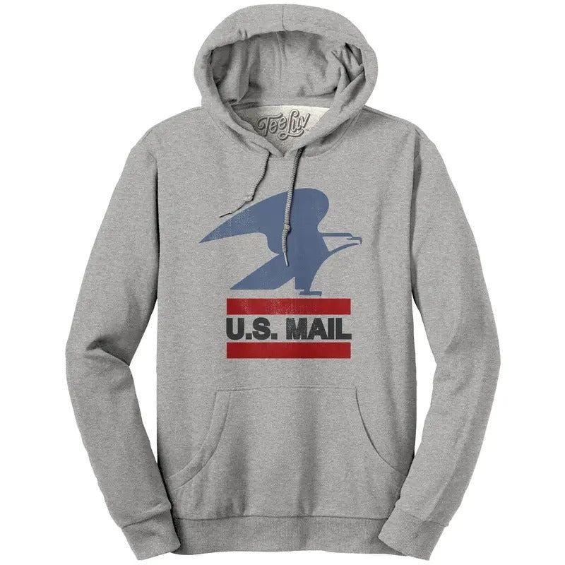 USPS U.S. Mail Eagle Hooded Sweatshirt - Gray T-Shirts, Hoodie | WearSparks.com