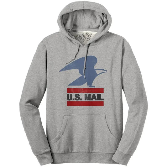 USPS U.S. Mail Eagle Hooded Sweatshirt - Gray T-Shirts, Hoodie | WearSparks.com