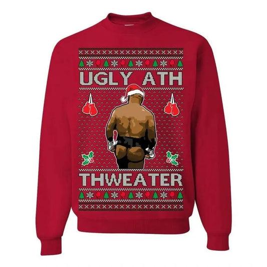 Ugly Ath Sweater Merry ,Butt Viral Ugly Boxing Fight Meme Men Women Funny Ugly Christmas Sweater Ugly Christmas T-Shirts,...