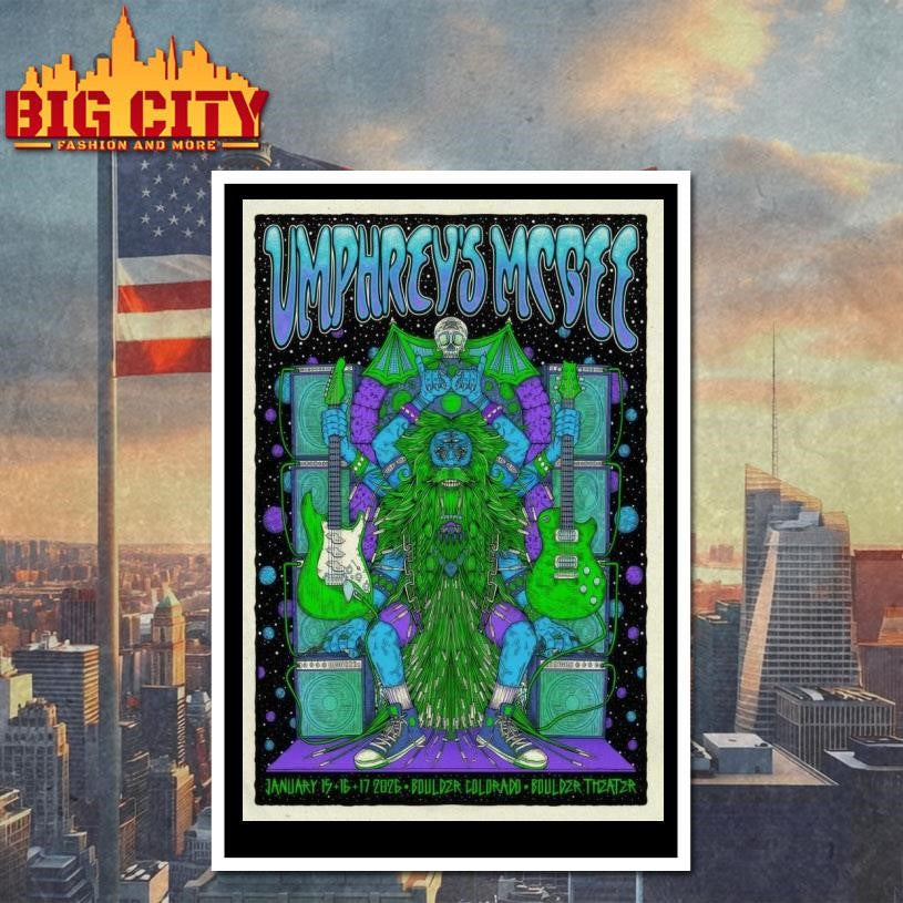 Umphrey’s McGee 10-15-1-17-2026 Boulder CO Poster Shirt