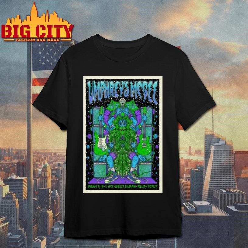 Umphrey’s McGee 10-15-1-17-2026 Boulder CO Poster Shirt