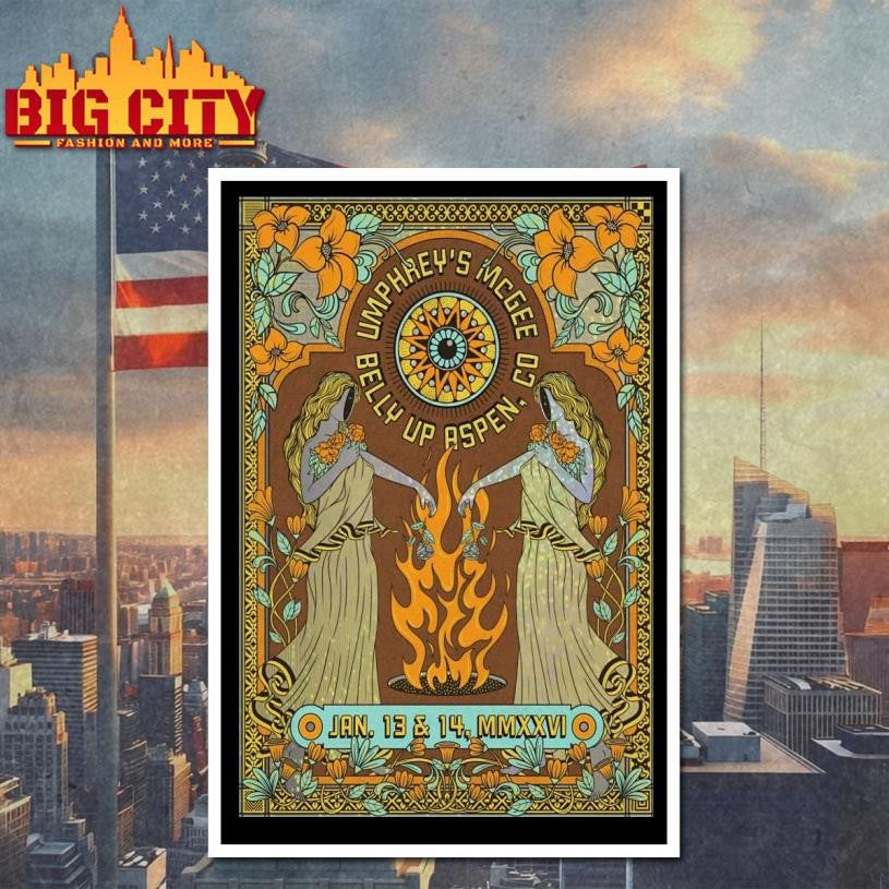 Umphrey’s McGee Jan 13-14 2026 Belly Up Aspen CO Poster Shirt