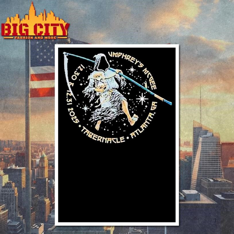 Umphrey’s Mcgee Atlanta Tabernacle, 12.30 31.2025 Tour Grim Reaper Shirt